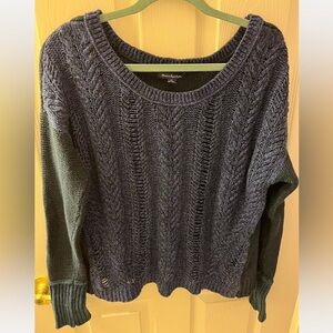 American Eagle Outfitters Navy Cable Knit Sweater